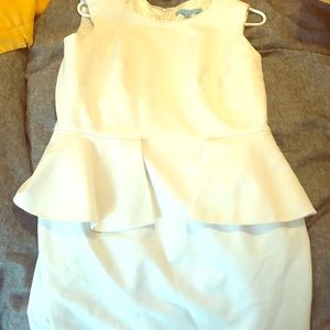 White peplum dress